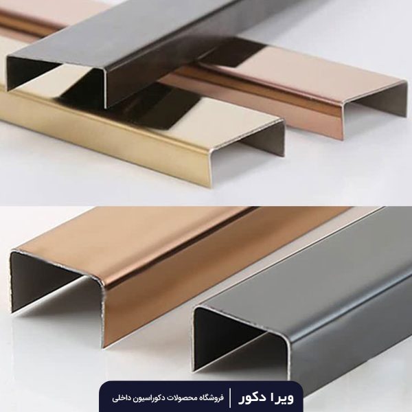 ناودانی استیل طلایی براق - Image 6