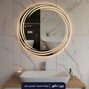 آینه بک لایت گرد قطر50_60_70_80 سانت مدل 2007
