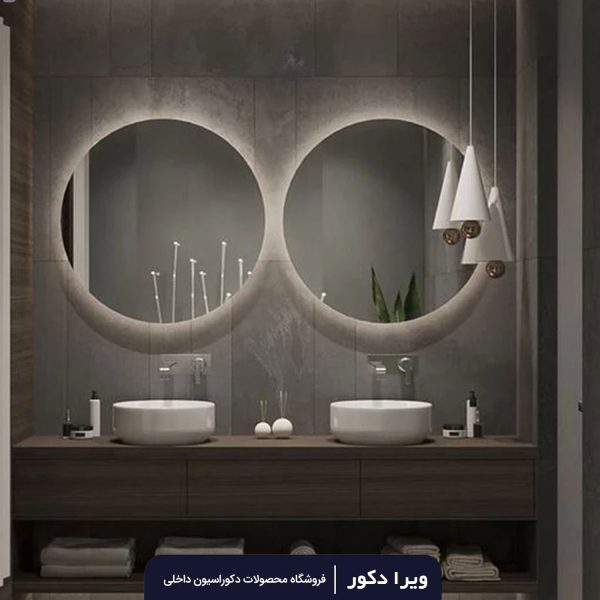آینه بک لایت گرد قطر50_60_70_80 سانت مدل 2001 - Image 5