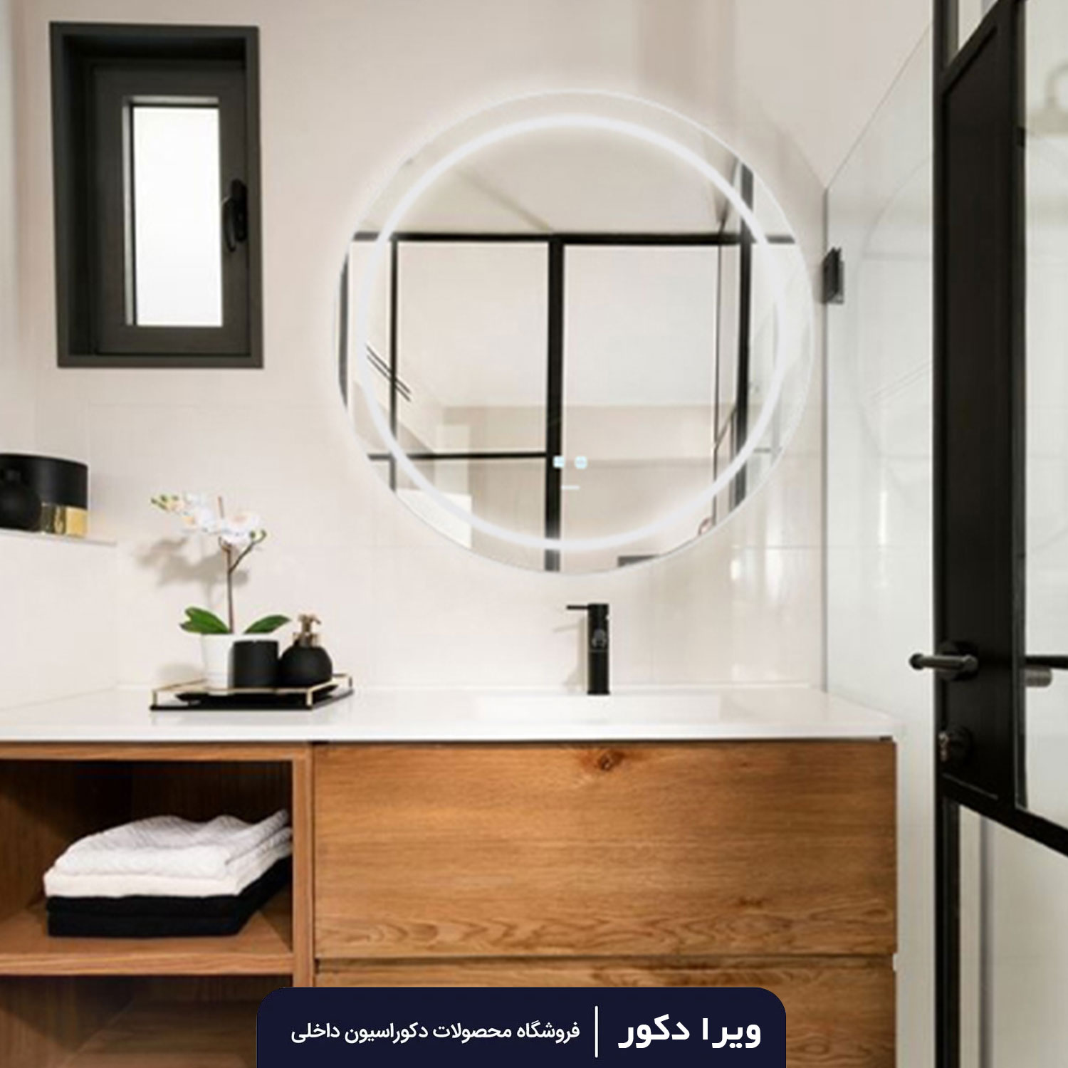 آینه بک لایت گرد قطر50_60_70_80 سانت مدل 2000 - Image 5