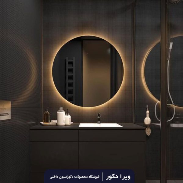 آینه بک لایت گرد قطر50_60_70_80 سانت مدل 2001 - Image 3