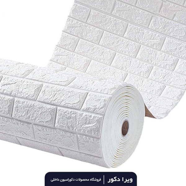 دیوارپوش فومی رولی طرح آجر مشکی - Image 5