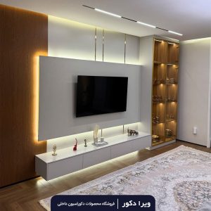 تی وی وال شیشه فریم لس Delvin