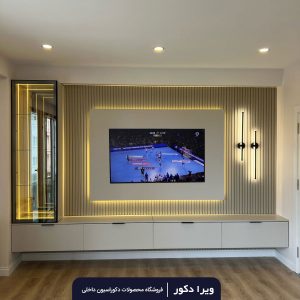تی وی وال شیشه فریم لس Royal